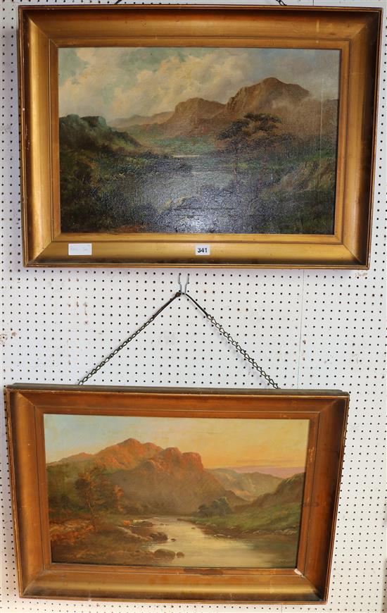 J M Ducker, pair of oils, highland scenes